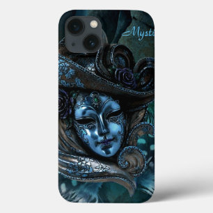 Máscara do Carnaval - Mala iPad Azul Damask