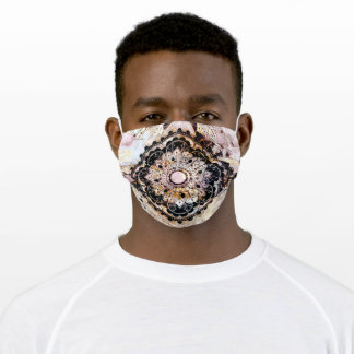 Máscara Dourada para Adultos de Mandala Preta