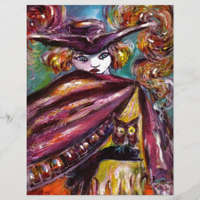 Máscara FAUST/Misteriosa com Tricorn e Coruja (Frente)