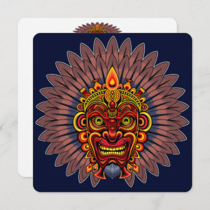 Máscara Ritual do Rei Guerreiro Tribal