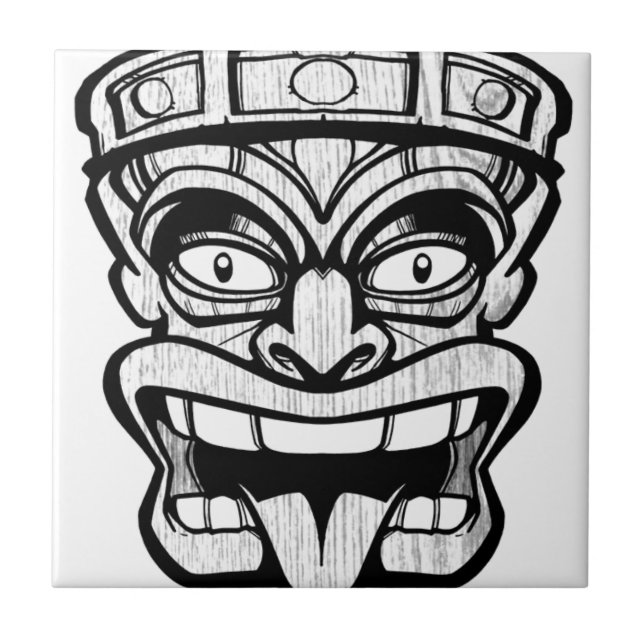 máscara tiki arte havaiana (Frente)