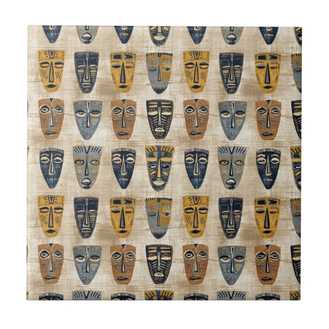 Máscara Tribal Padrão Boho (Frente)
