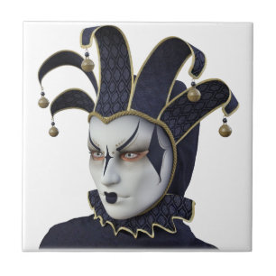 Máscara Venetian azul escuro de Carnivale no