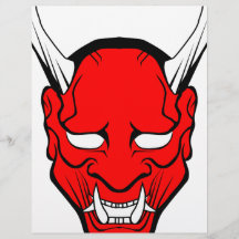 Máscara Vermelha Japonesa Hannya