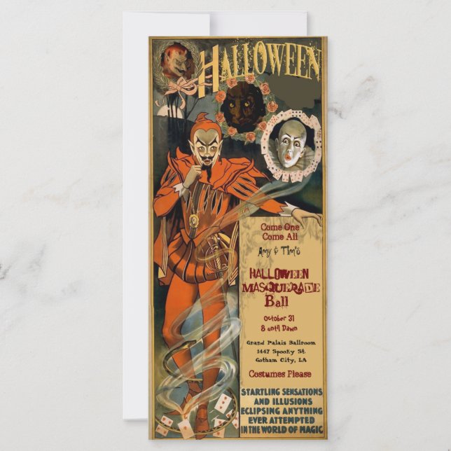 Mascarada de Halloween Invants Modelo (Frente)