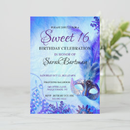 Mascarada doce 16 convite