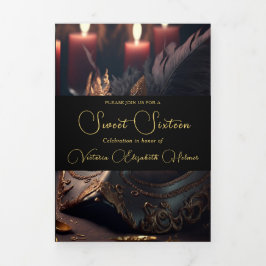 Mascarada Doce 16 Convite de festas