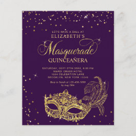 MASCARADA Dourada Elegante-Elegante-RUPLA Quinceañ