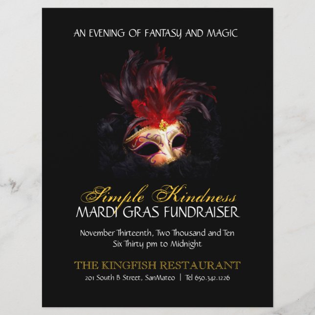 Mascarada | Mardi Gras Flyer (Frente)