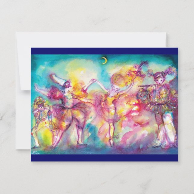 MASCARADA, Mardi Gras Máscaras, Dança, Música (Frente)