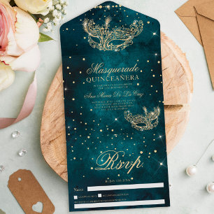 Mascarada máscara de ouro cônico relha quinceanera