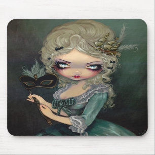 Mascarada Mousepad Rococo gótico de Marie