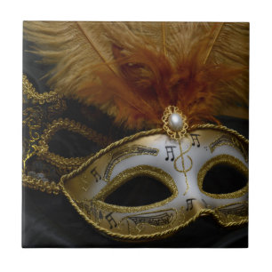 Mascarada Venetian da máscara do carnaval Dourado