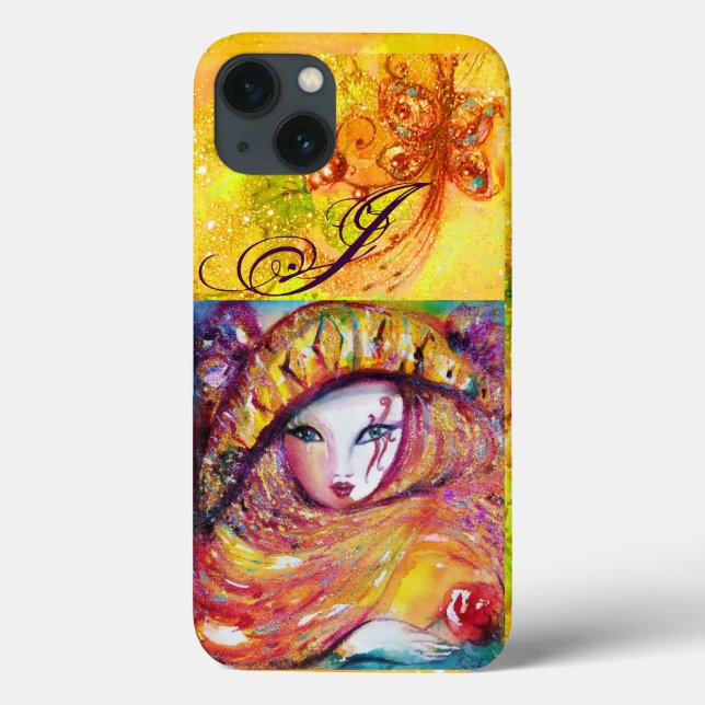 MASCARADA VENETIANO - MÁSCARA EM MONOGRAMA AMARELO (Verso)