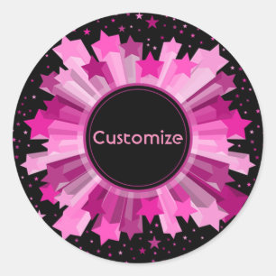 Máscaras de etiquetas cor-de-rosa de Starburst