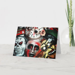 "Máscaras de Hallowe'en" Cartão de Hallowe'en