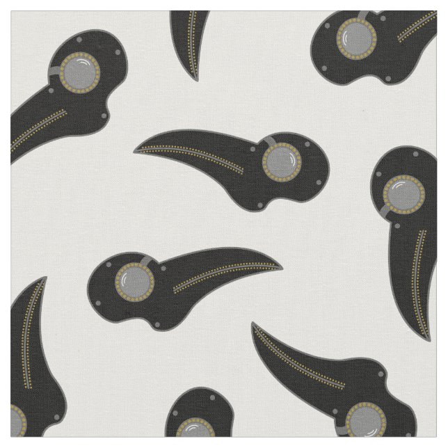 máscaras de médico da peste em tecido branco (Detalhe)