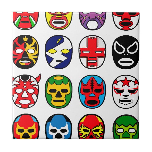 Máscaras mexicanas da luta de Lucha Libre Luchador (Frente)