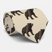 Mascote da equipe dos ursos em alguma gravata da