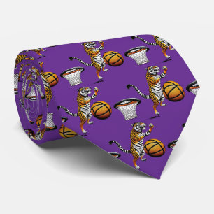 Mascote de esportes da Tiger Team Gravata de bas