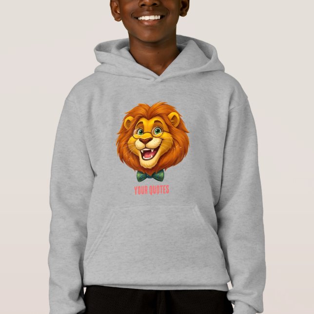 Mascote de Leão Adorável com Gravata Borboleta par (Frente)