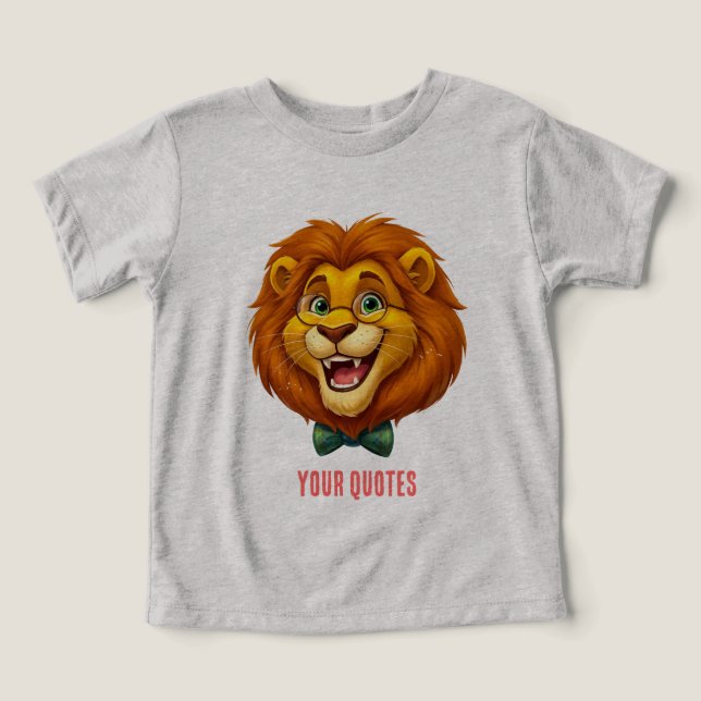 Mascote de Leão Adorável com Gravata Borboleta par (Design frontal)