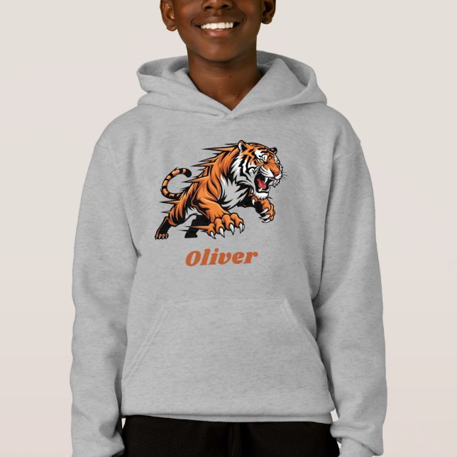 Mascote do Tigre Saltitante Dinâmico (Frente)