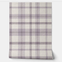 Masculine Muted Purple Plaid w/ Linen Texture