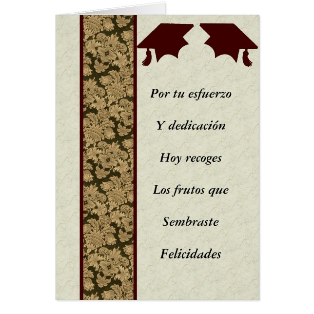 Masculino postal do graduacion (Frente)