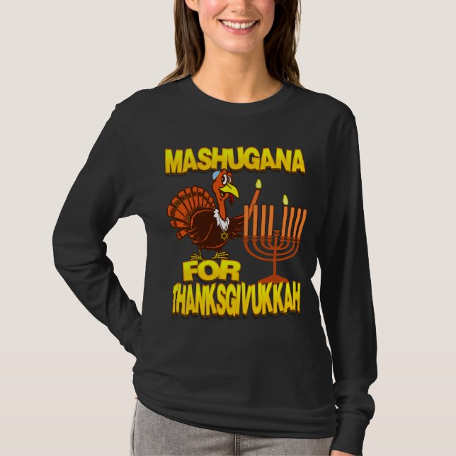 Mashugana para a camisa de Thanksgivukkah Turquia (Frente)