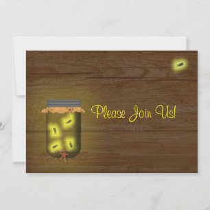 Mason Jar De Vagalumes Convite Para Casamento