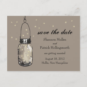 Mason Jar e Fireflies Convites para Casamento