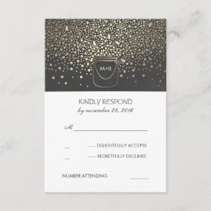 Mason Jar Fireflies Rustic Wedding RSVP