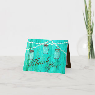 Mason Jar String De Cartões de agradecimentos Dob