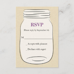 Mason Jar Wedding RSVP - Roxo