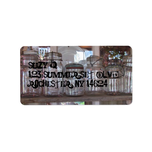 Mason Jars - Etiquetas de Endereço (Frente)