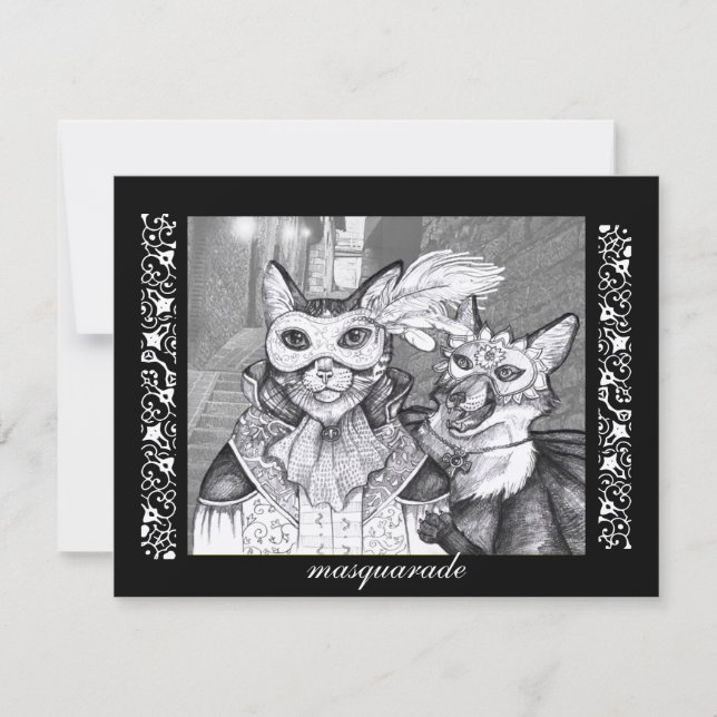 Masquarade Cat, Convites de festas (Frente)