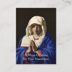 Massa Católica Oferecendo Virgem Maria Cartões S