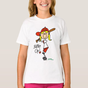 Massa do basebol das meninas acima do camiseta e