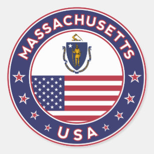 Massachusetts, adesivo de Massachusetts, capa de t