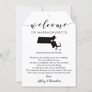 Massachusetts Wedding Tag Letter Itinerary