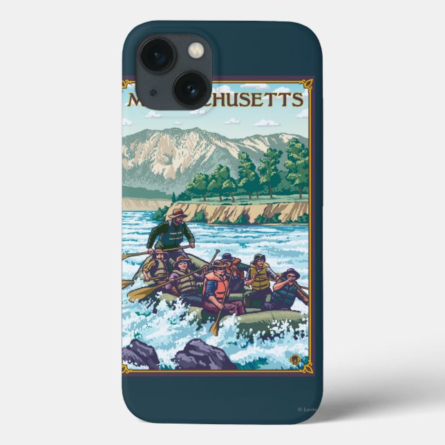 MassachusettsRiver Rafting Scene (Verso)
