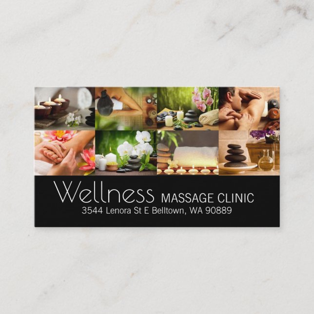 Massage Therapist, Cliny, Wellness Cartão de visit (Frente)