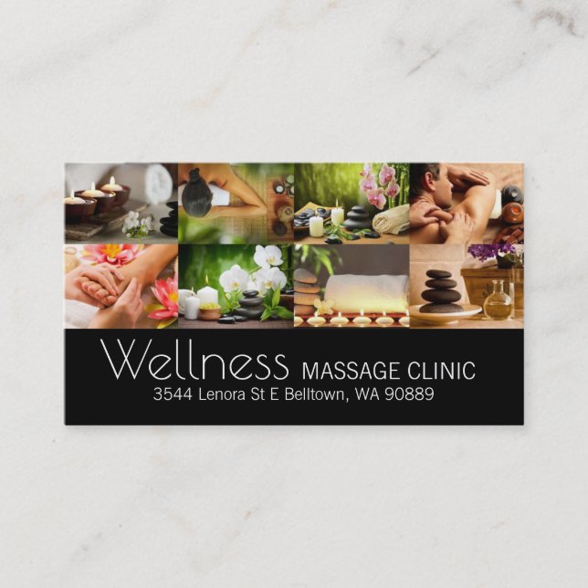 Massage Therapist, Cliny, Wellness Cartão de visit (Frente)