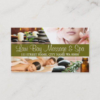 Massagem e Cartão de visita de Spa