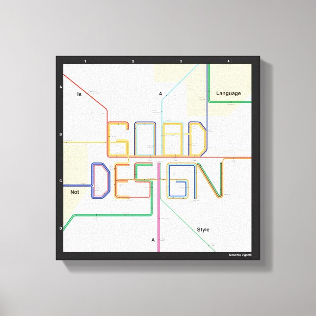 Massimo Vignelli Boa Canvas Design (Frente)