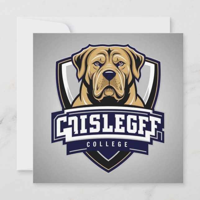 Mastiff Dog: Logotipo da Faculdade (Frente)