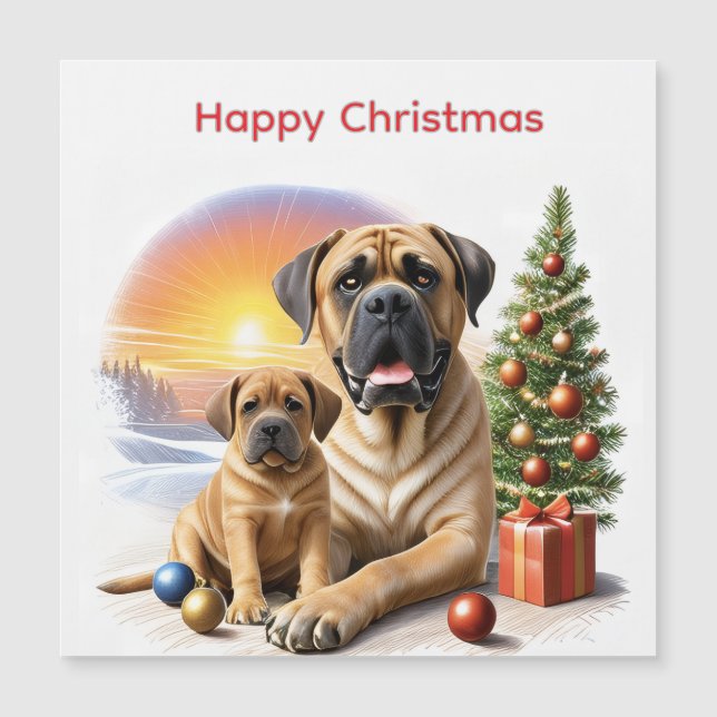 Mastiff englische Doggen Weihnachten (Frente)
