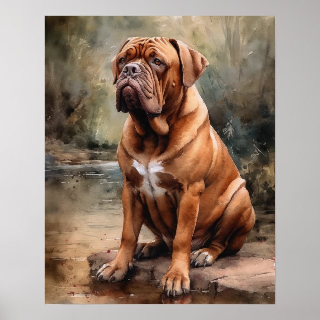 Mastiff Mastiff Dog Art Impressão (Frente)