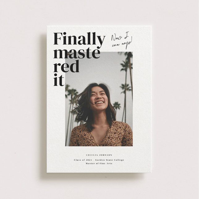 Mastrou-O! Anúncio de Foto de Graduação (Criador carregado)